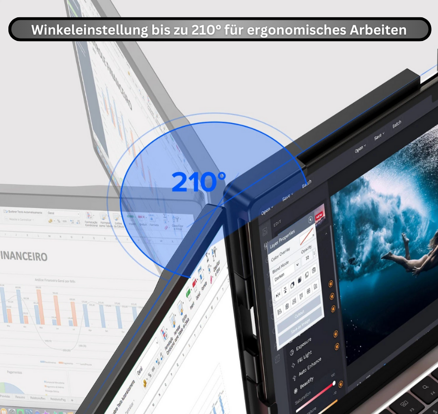 UPERFECT - Laptop Bildschirmerweiterung 2K QHD 14''